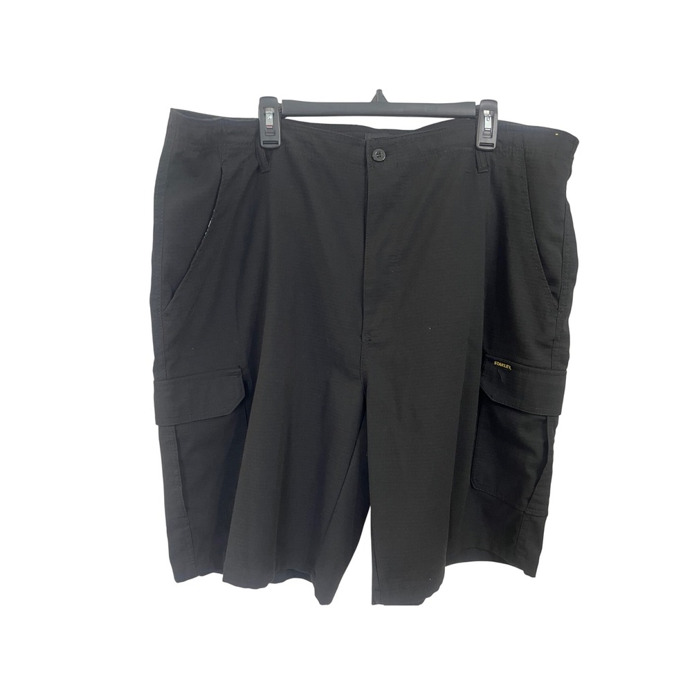 Stanley Mens Black Ripstop Cargo Shorts‎ Size 42 Utility Work Outdoor Casual